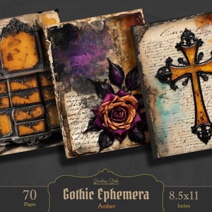 Victorian Goth Junk Journal Kit, Book of Shadows, Digital Download ...