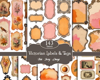 Printable Vintage Labels: Victorian Frames, Rustic Ephemera (PDF Files, Commercial Use OK)