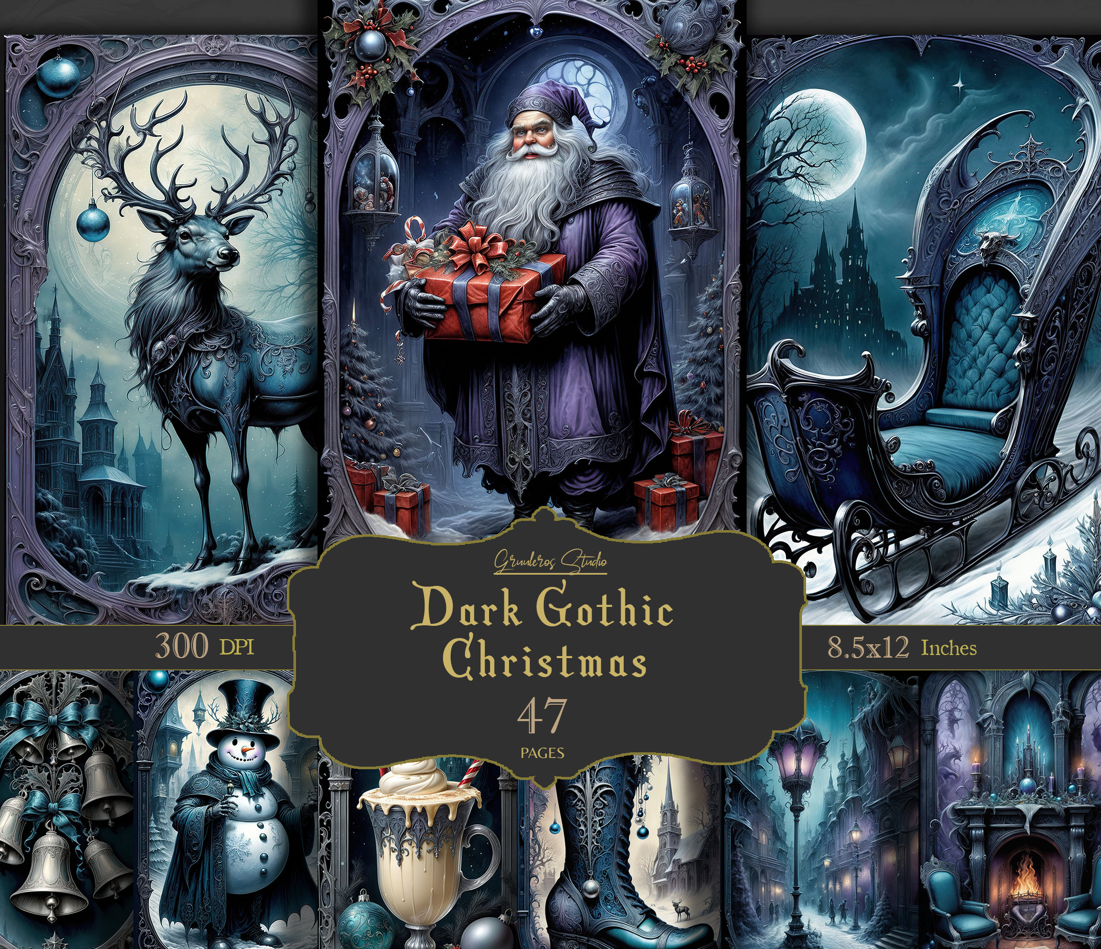 Navidad gótica - Etsy México, image size:2150x1853