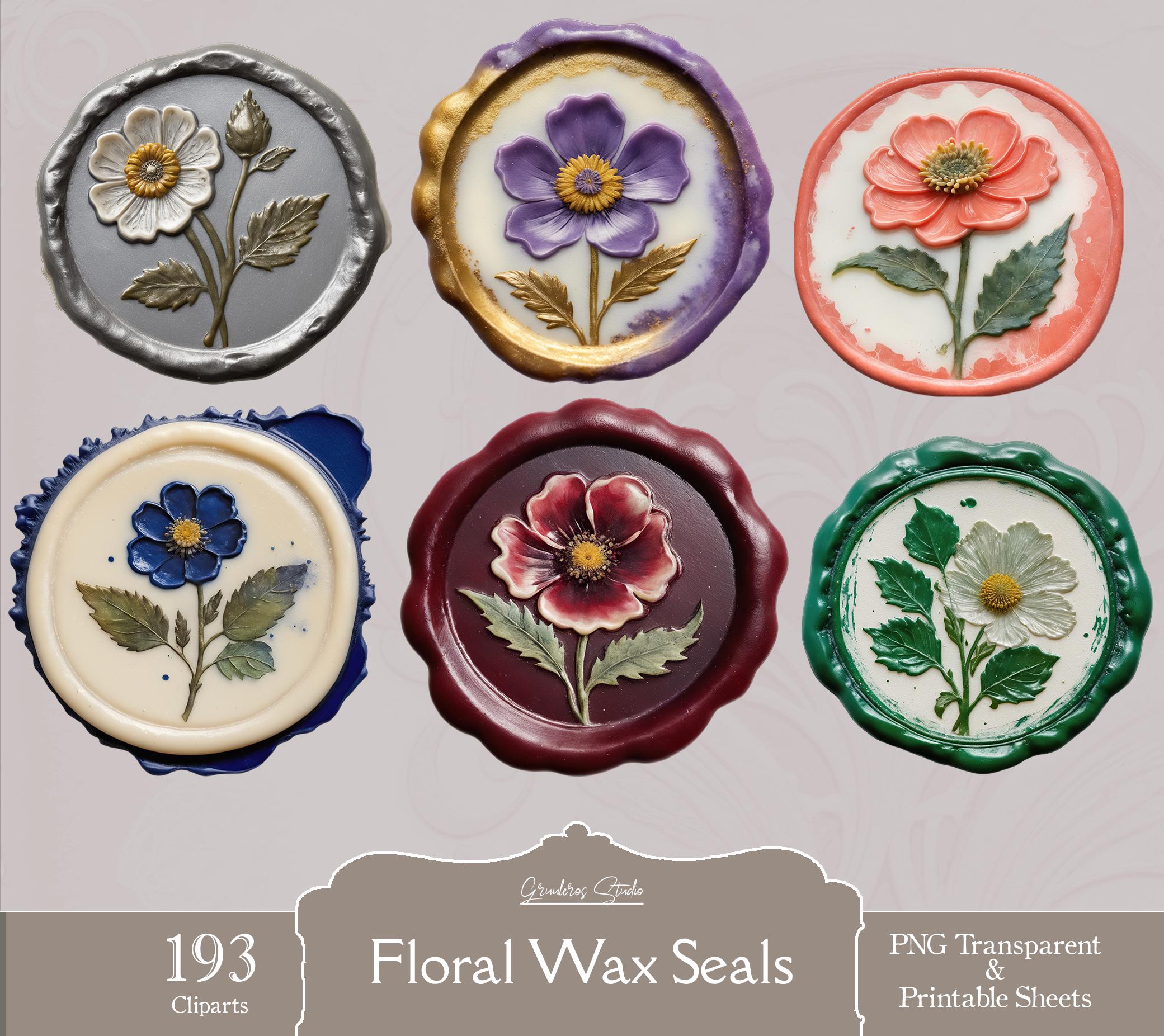 COLORFUL FLORAL ENVELOPE SEALS LABELS STICKERS PARTY FAVORS