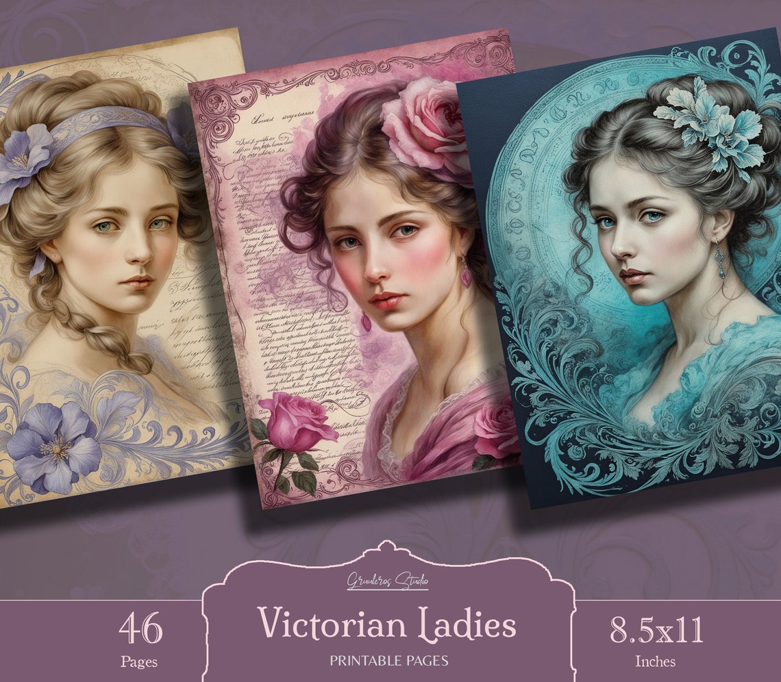 Victorian Women Junk Journal Pages, Victorian Ladies Junk Journal ...