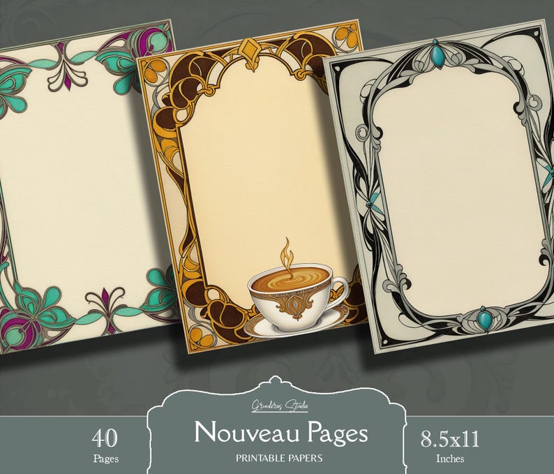 art-nouveau-letter-paper-scrapbooking-pages-ornate-border-printable