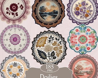 Vintage gebloemde kanten kleedjes voor junkdagboeken, scrapbooking en kaarten maken. Kieskeurige sneden en png, afdrukbare vellen, efemere creaties