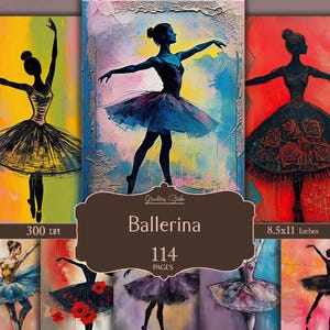 Ballerina Junk Journal Kit: Ballet Ephemera, Shabby Chic Collage (Digital Download, PDF & JPG Files)