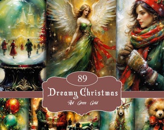 Vintage Christmas Junk Journal: Dreamy Winter Ephemera (Digital Download)