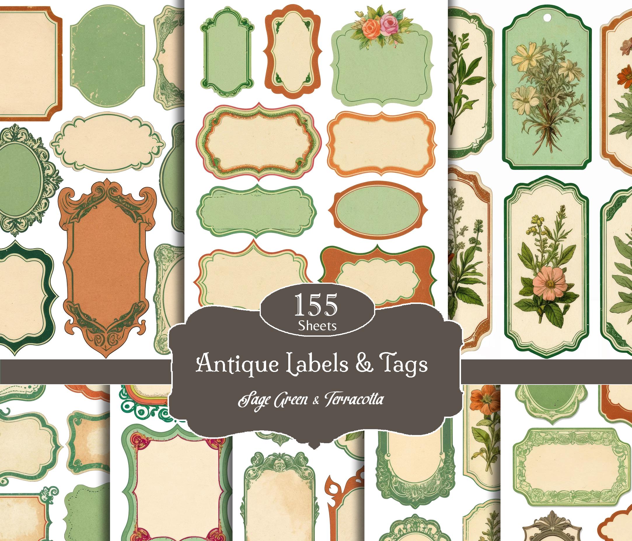 Antique Labels, Victorian Frames, Blank Tags for Junk Journals ...