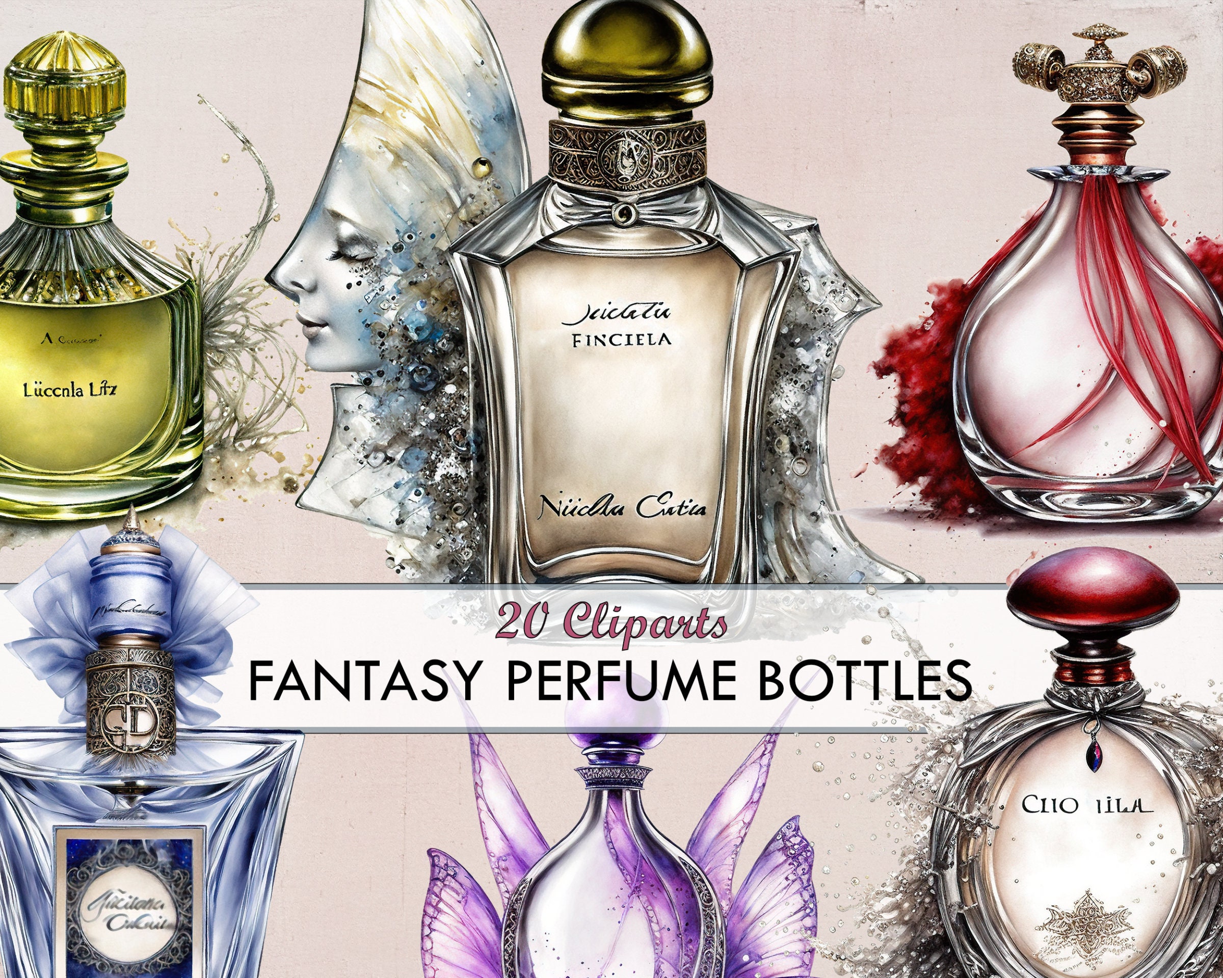 20 Old Fashioned Perfume Bottle Clipart! - The Graphics Fairy