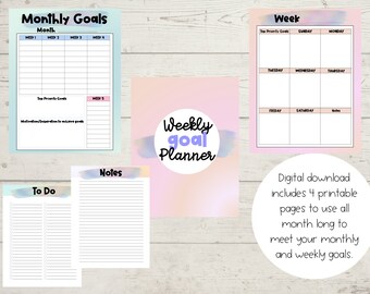 Weekly/Monthly Goal Planner