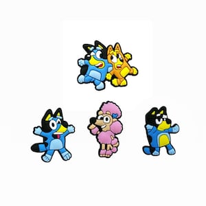 Bluey croc charms | Blue Dog croc charms | Bluey jibbitz | Kids cartoon charms | cartoon Jibbitz | PVC rubber | bingo god and friends | cute