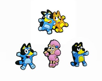 Bluey croc charms | Blue Dog croc charms | Bluey jibbitz | Kids cartoon charms | cartoon Jibbitz | PVC rubber | bingo god and friends | cute