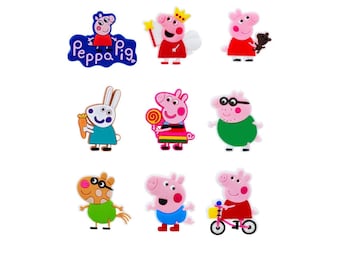 Peppa Pig croc charms |Cartoon Pig Themed Croc Charms | Peppa pig jibbitz