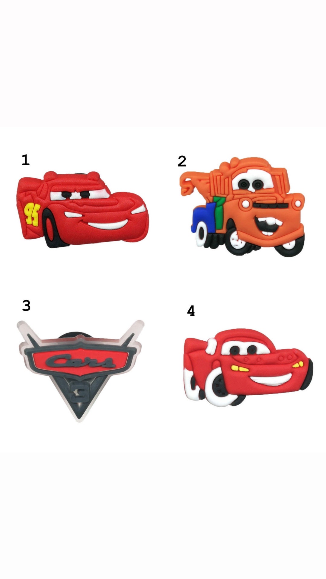 Lightning Mcqueen Croc Charms Etsy