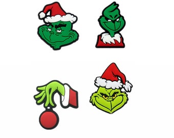 Grinch Croc Charms - Decorative Shoe Charms for Crocs - Christmas  themed jibbitz | Grinch jibbitz |- Shoe Charm | shoe accessories