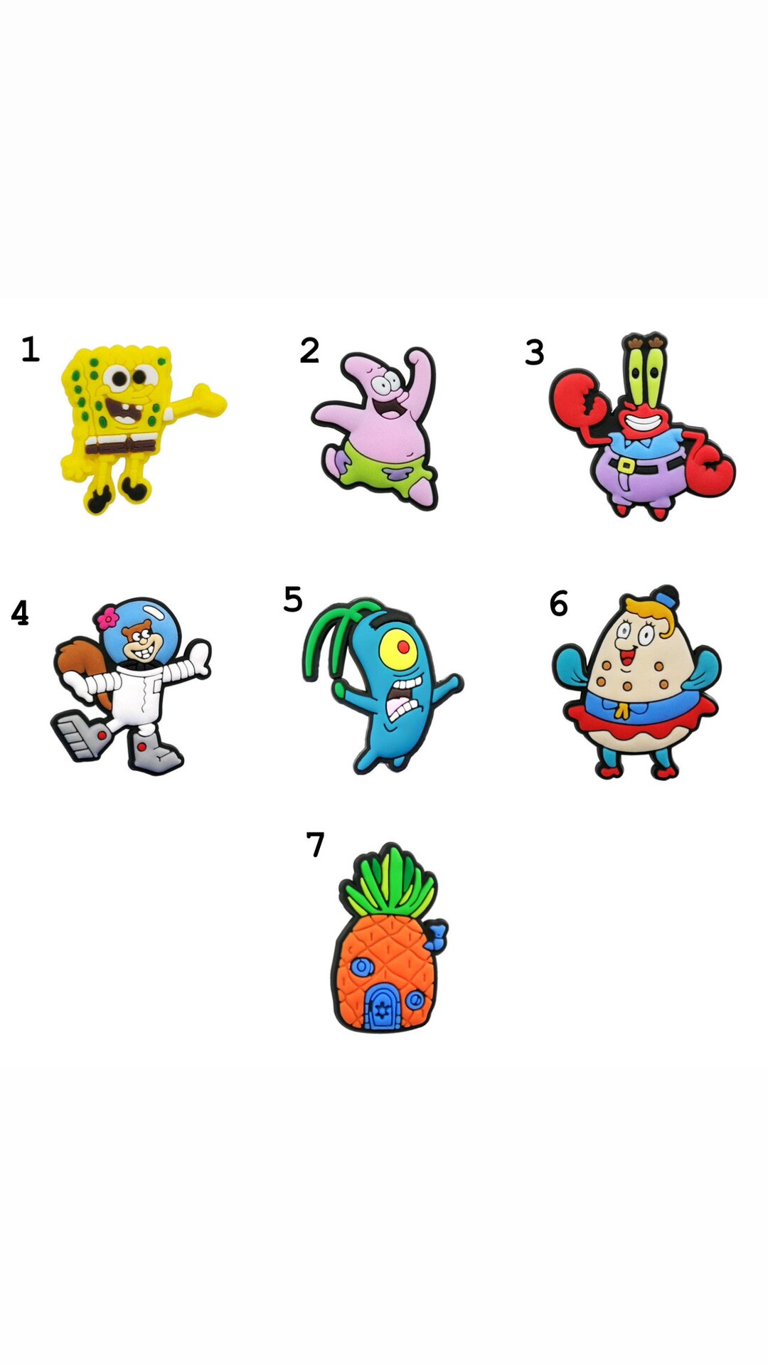 croc charms spongebob