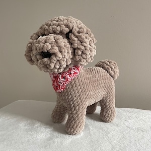 Crochet poodle dog plushy amigurumi dog cute crochet stuffed dog| fluffy poodle stuffed toy| cute soft cuddly stuffed toys