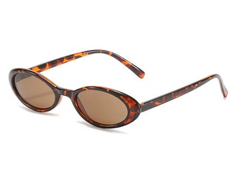 Gafas de sol redondas ovaladas de montura pequeña, estilo retro vintage para mujer, gafas de sol para despedida de soltera y boda para damas de honor y novias