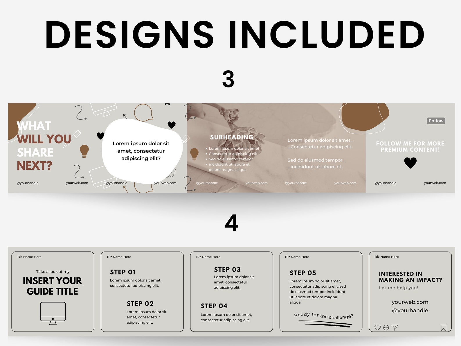 Instagram Seamless Carousel Canva Template, Instagram Carousel Template ...