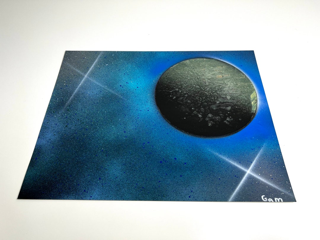 Handmade Spray Paint Outer Space Art 11x14 - Etsy