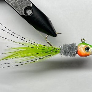 Hand Tied Crappie Jig parrot Minnow 3 Pack 