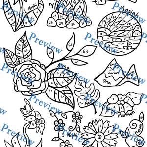 Tableau de lecture du Livre de Mormon-Floral/Nature