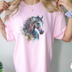 Comfort Colors® Gift for Her Horse Lover Shirt, Animal Lover Gift, Horse Birthday Gift, Horse Shirts, ,Horse Lovers Gift, Horse Girl Gift