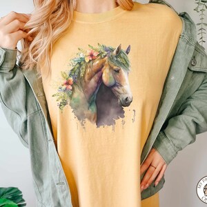 Comfort Colors® Gift for Her Horse Lover Shirt, Animal Lover Gift, Horse Birthday Gift, Horse Shirts, ,Horse lovers Gift, Horse Girl Shirt