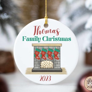 Custom Family Christmas Ornament 2023 Family Ornament Our Family Ornament Personalised Christmas Bauble Family Name Ornament Holiday Decor
