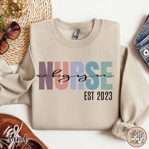 Personalized OBGYN Sweatshirt, Custom OBGYN Nurse Shirt, Gynecologist Nurse Obstetrics and Gynecology Nurse Crewneck Nurse Appreciation Gift