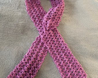 Pink loop tie scarf