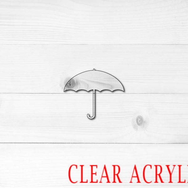 Umbrella Shape, Clear Acrylic Craft Blank, Colored Acrylic Blank