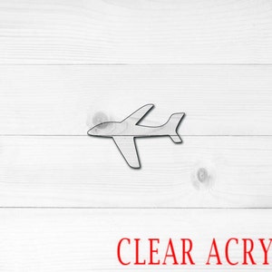 Airplane Acrylic Shape, Clear Acrylic Craft Blank, Colored Acrylic Blank