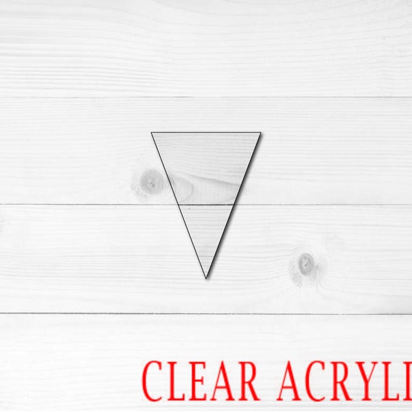Triangle Bunting Shape, Clear Acrylic Craft Blank, Colored Acrylic Blank