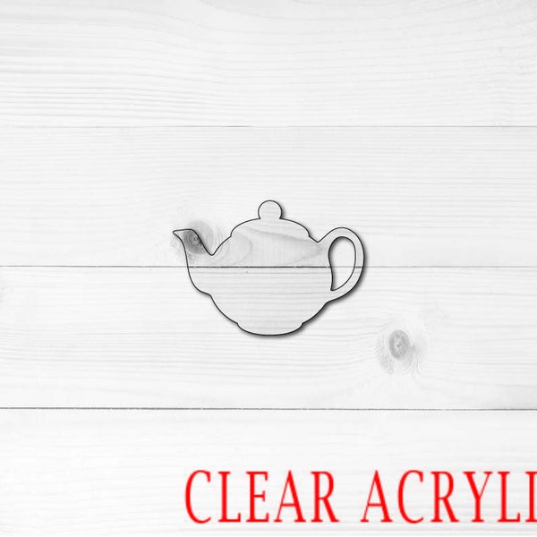 Teapot Shape, Clear Acrylic Craft Blank, Colored Acrylic Blank