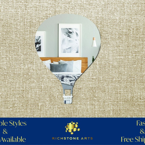 Decorative Hot Air Balloon Shaped Acrylic Mirror | Many Shapes Available