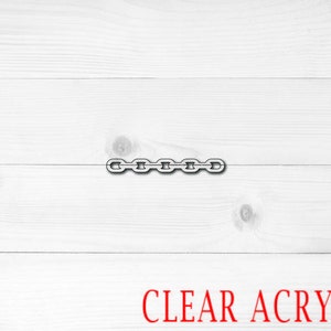 Chain Acrylic Shape, Clear Acrylic Craft Blank, Colored Acrylic Blank