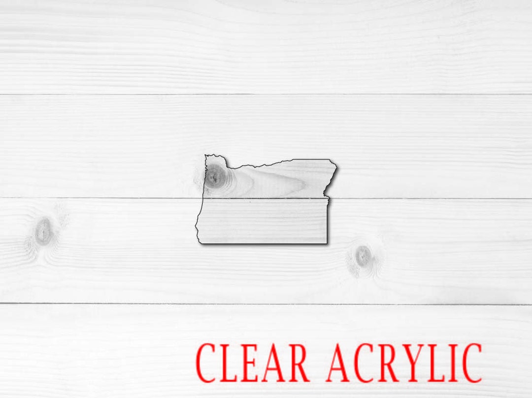 Oregon Shape Clear Acrylic Craft Blank DIY Acrylic Blank Etsy