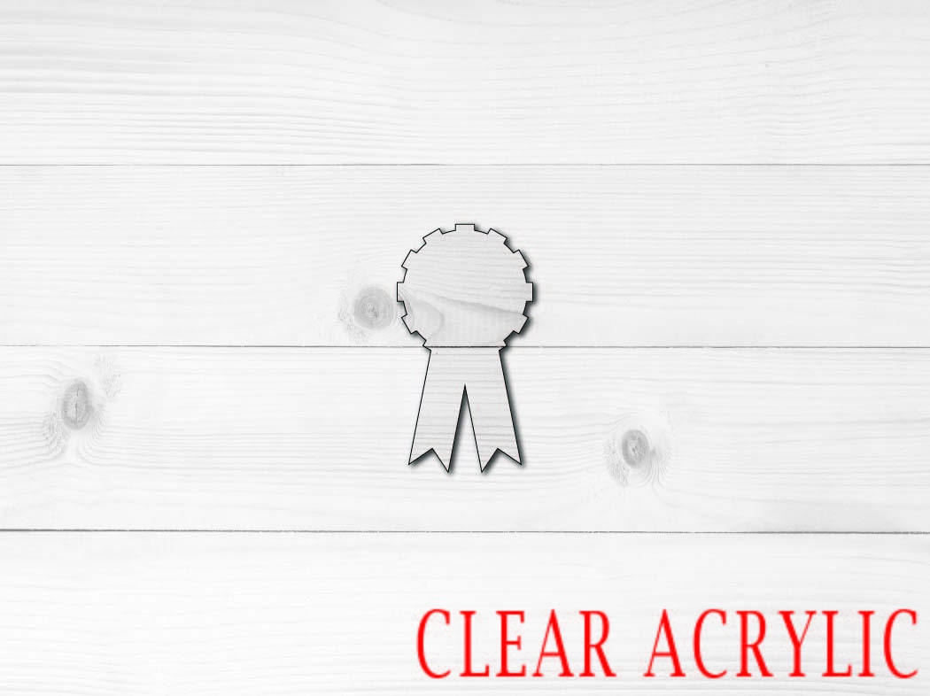 Clear Ribbon Design Award Ribbon Acrylic Shape, Clear Acrylic Craft Blank, Colored Acrylic ...