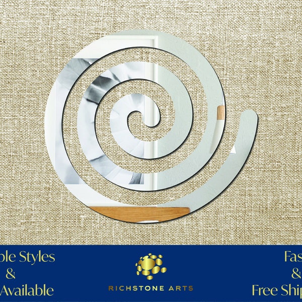 Decoration Spiral Shaped Acrylic Mirror | Many Shapes Available