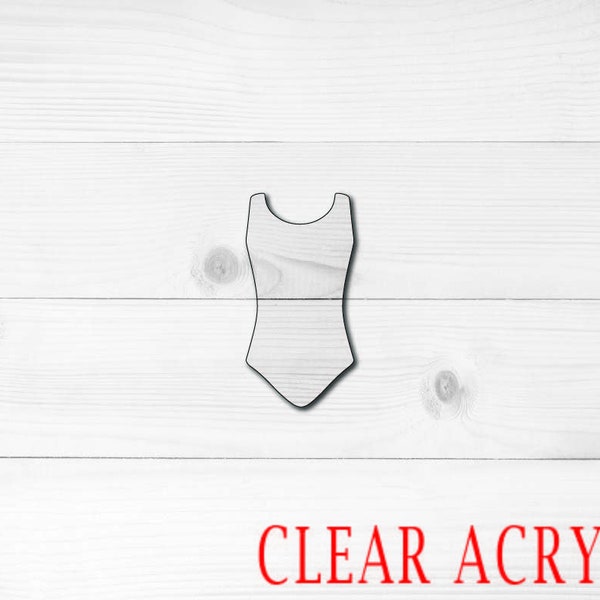 Leotard  Shape, Clear Acrylic Craft Blank, Colored Acrylic Blank