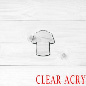 Football Jersey Shape, Clear Acrylic Craft Blank, Colored Acrylic Blank