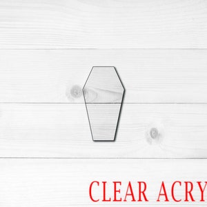 Coffin Acrylic Shape, Clear Acrylic Craft Blank, Colored Acrylic Blank