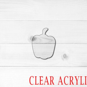 Pepper Shape, Clear Acrylic Craft Blank, Colored Acrylic Blank