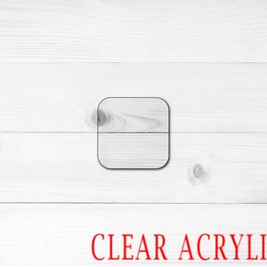 Rounded Square Shape, Clear Acrylic Craft Blank, DIY Acrylic Blank