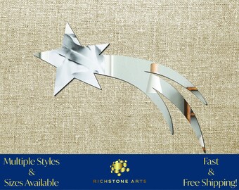 Decoration Shooting Star Shaped Acrylic Mirror | Many Shapes Available