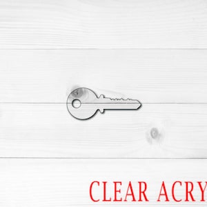 Key Shape, Clear Acrylic Craft Blank, Colored Acrylic Blank