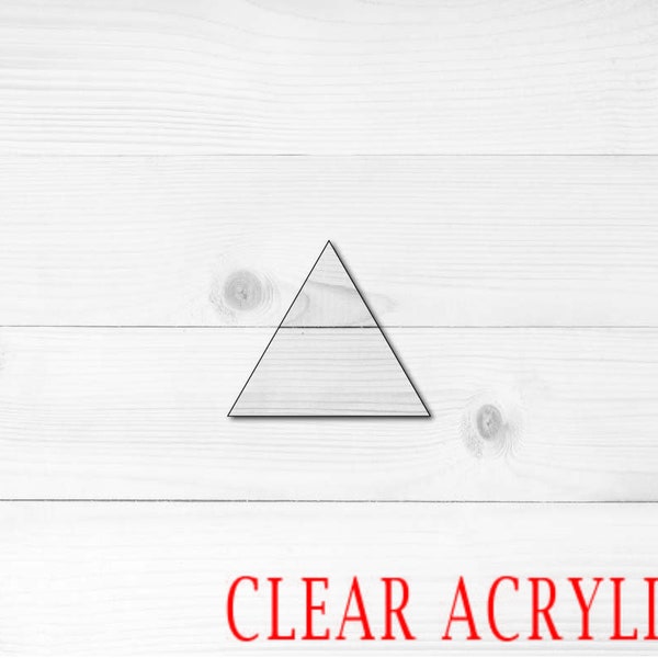 Triangle Shape, Clear Acrylic Craft Blank, Colored Acrylic Blank