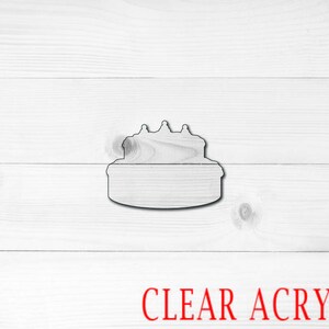 Cake Acrylic Shape, Clear Acrylic Craft Blank, Colored Acrylic Blank