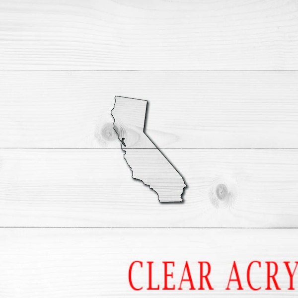 California Acrylic Shape, Clear Acrylic Craft Blank, DIY Acrylic Blank