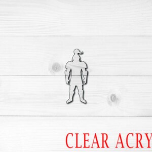 Knight Shape, Clear Acrylic Craft Blank, Colored Acrylic Blank
