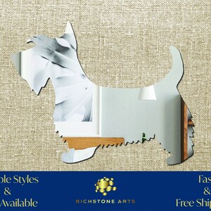 Decoration Miroir en acrylique en forme de chien Scottie | De nombreuses formes disponibles
